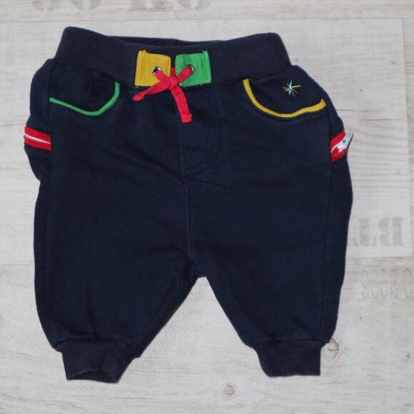 Truly Scrumptious Baby Pants 3M Navy Blue Zip-Back Monster Face - Picture 4 of 5